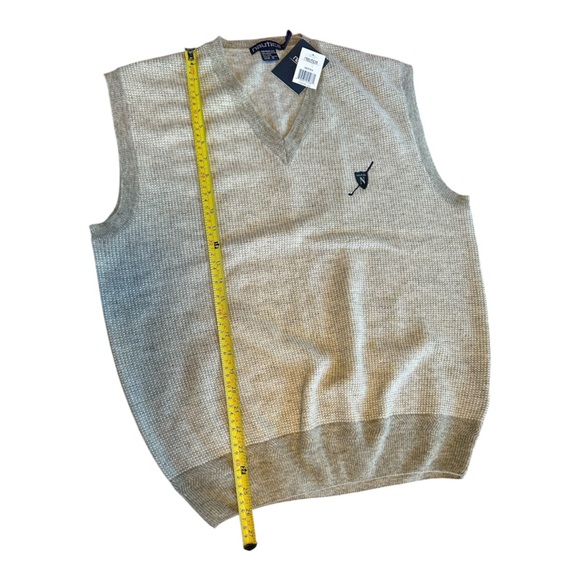 Vintage Nautica 100% Wool Sweater Vest NWT XL Golf Logo Y2K Preppy Deadstock NOS - Picture 6 of 13